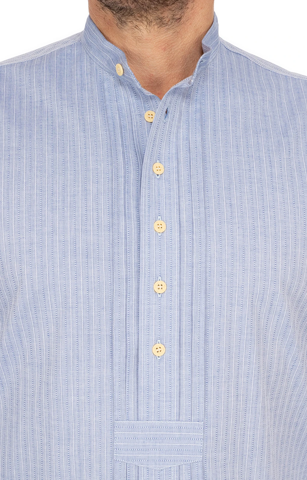 Gipfelstürmer Pfoadhemd 420000-4201-42 Mittelblau ( Regular Fit) 4 Gipfelstürmer Pfoadhemd 420000-4201-42 Mittelblau ( Regular Fit) – Bild 2