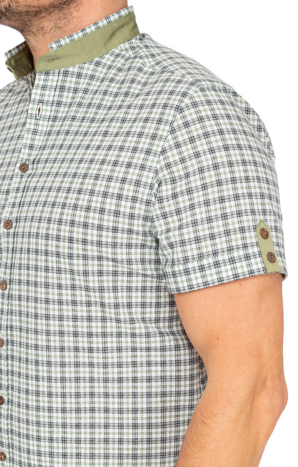 Gipfelstürmer Kurzarmhemd 421002-4237-56 Trachtengrün (Slim Fit) 5 Gipfelstürmer Kurzarmhemd 421002-4237-56 Trachtengrün (Slim Fit) – Bild 3