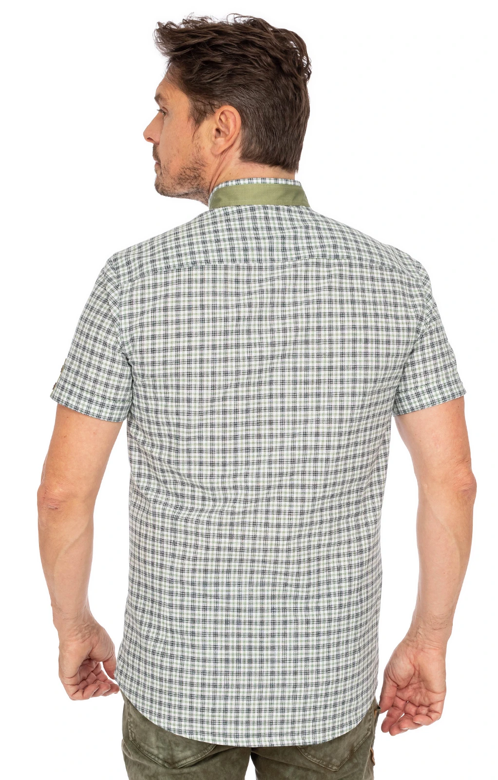 Gipfelstürmer Kurzarmhemd 421002-4237-56 Trachtengrün (Slim Fit) 6 Gipfelstürmer Kurzarmhemd 421002-4237-56 Trachtengrün (Slim Fit) – Bild 4