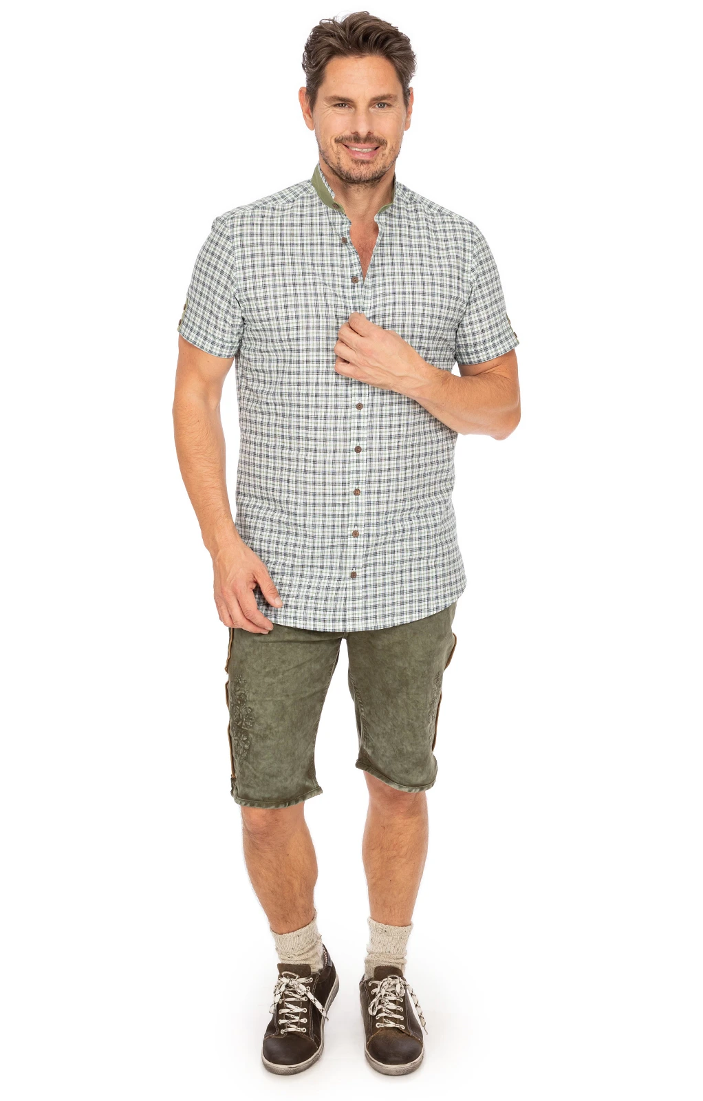 Gipfelstürmer Kurzarmhemd 421002-4237-56 Trachtengrün (Slim Fit) 7 Gipfelstürmer Kurzarmhemd 421002-4237-56 Trachtengrün (Slim Fit) – Bild 5