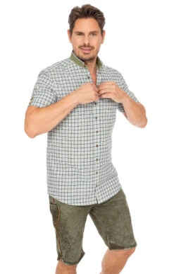 Gipfelstürmer Kurzarmhemd 421002-4237-56 Trachtengrün (Slim Fit) 20 Gipfelstürmer Kurzarmhemd 421002-4237-56 Trachtengrün (Slim Fit) -Modische Damenbekleidung Geschäft Herrenhemd Gipfelstuermer 421002 4237 56 trachtengruen K