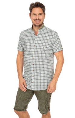 Gipfelstürmer Kurzarmhemd 421002-4237-56 Trachtengrün (Slim Fit) 22 Gipfelstürmer Kurzarmhemd 421002-4237-56 Trachtengrün (Slim Fit) -Modische Damenbekleidung Geschäft Herrenhemd Gipfelstuermer 421002 4237 56 trachtengruen M