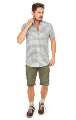 Gipfelstürmer Kurzarmhemd 421002-4237-56 Trachtengrün (Slim Fit) 23 Gipfelstürmer Kurzarmhemd 421002-4237-56 Trachtengrün (Slim Fit) -Modische Damenbekleidung Geschäft Herrenhemd Gipfelstuermer 421002 4237 56 trachtengruen N