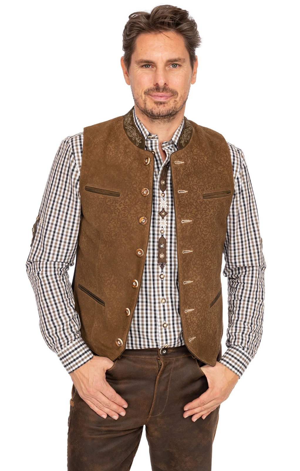 Almsach Lederweste WS1202 Reh 11 Almsach Lederweste WS1202 Reh – Bild 9