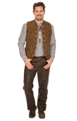 Almsach Lederweste WS1202 Reh 25 Almsach Lederweste WS1202 Reh -Modische Damenbekleidung Geschäft Herrenweste Almsach WS 1202 reh O