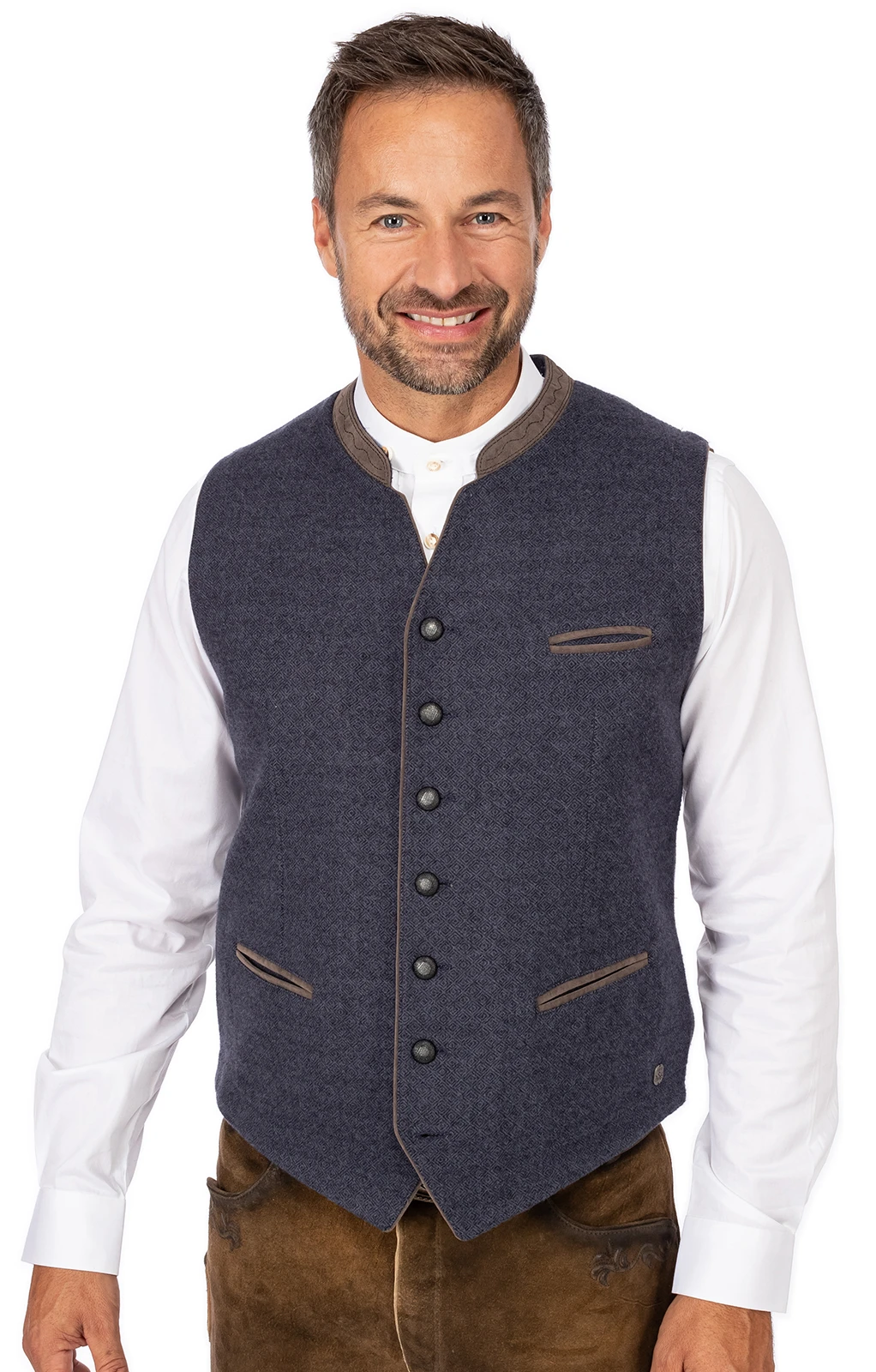 Spieth & Wensky Weste WOTAN Blau Taupe 3 Spieth & Wensky Weste WOTAN Blau Taupe