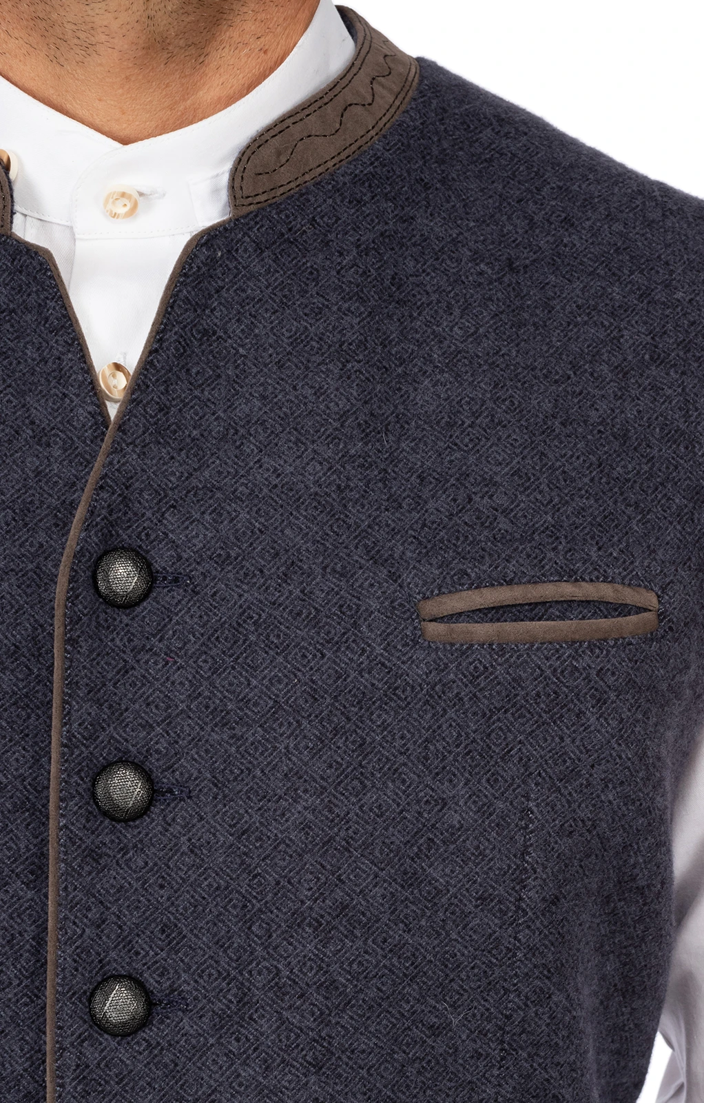 Spieth & Wensky Weste WOTAN Blau Taupe 4 Spieth & Wensky Weste WOTAN Blau Taupe – Bild 2