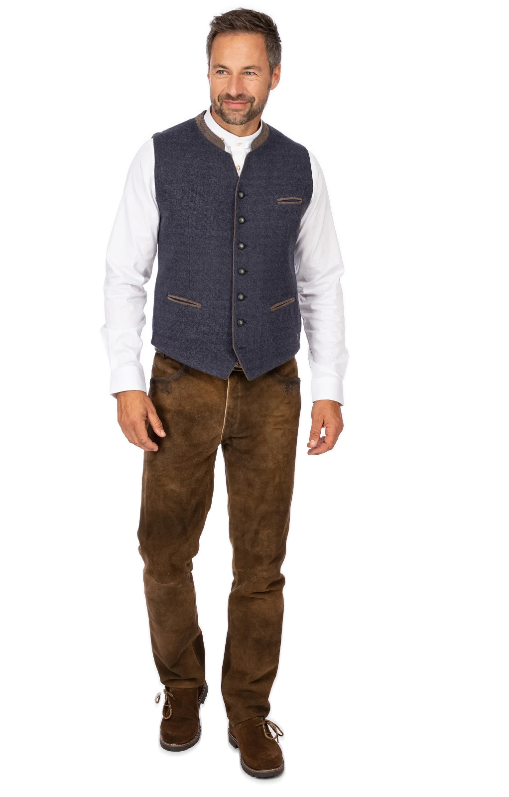 Spieth & Wensky Weste WOTAN Blau Taupe 7 Spieth & Wensky Weste WOTAN Blau Taupe – Bild 5