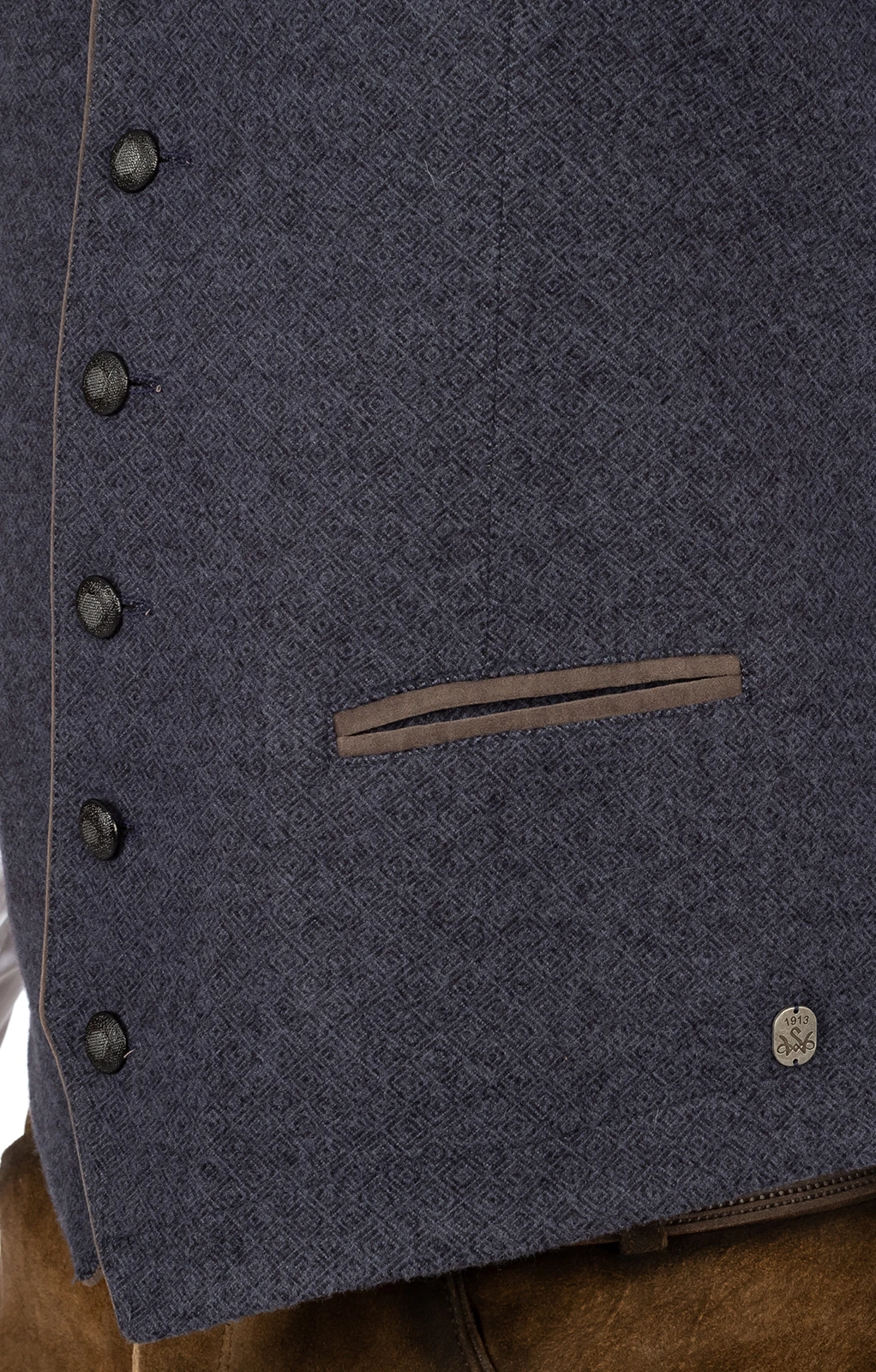 Spieth & Wensky Weste WOTAN Blau Taupe 9 Spieth & Wensky Weste WOTAN Blau Taupe – Bild 7