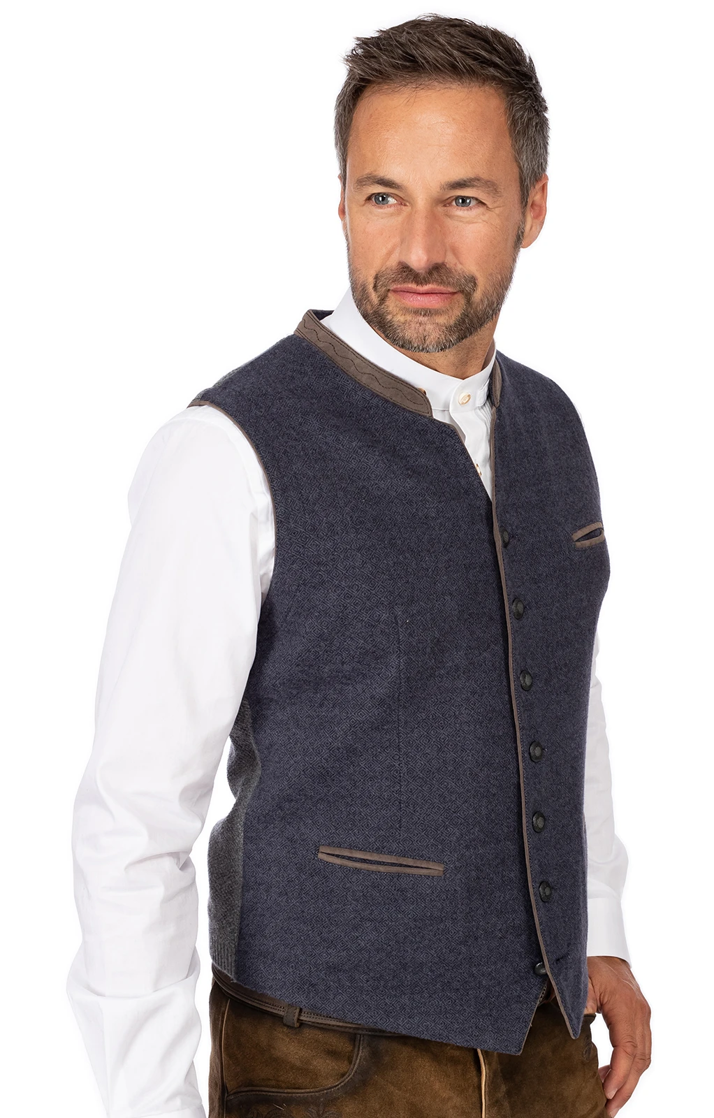 Spieth & Wensky Weste WOTAN Blau Taupe 10 Spieth & Wensky Weste WOTAN Blau Taupe – Bild 8