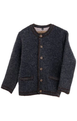 OS-Trachten Kinderstrickjacke 487000-0772-15 Anthrazit