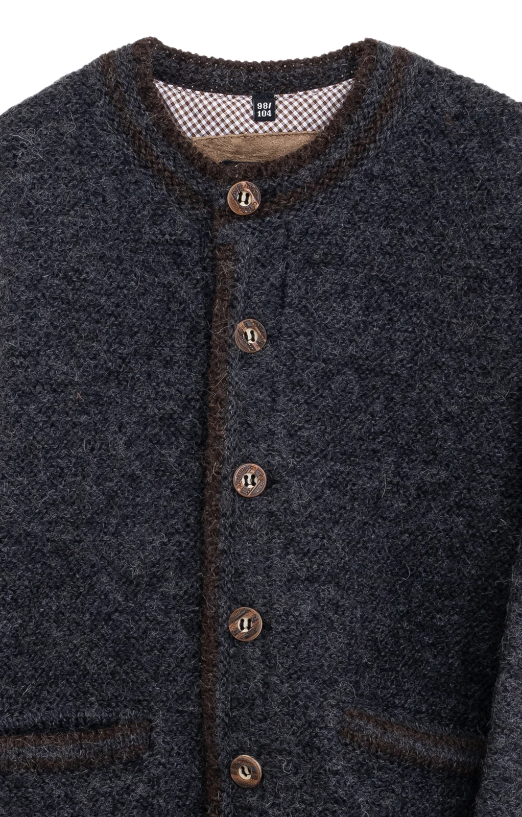 OS-Trachten Kinderstrickjacke 487000-0772-15 Anthrazit 4 OS-Trachten Kinderstrickjacke 487000-0772-15 Anthrazit – Bild 2