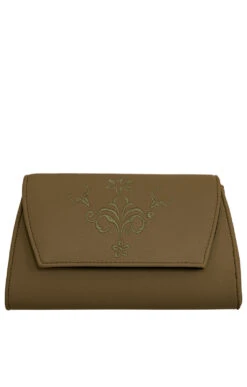 Lady Edelweiss Handtasche 17503 Olive In Lederoptik