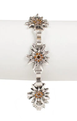 Modische Damenbekleidung Geschäft -Modische Damenbekleidung Geschäft Trachten Armband Edelweiss Svarowski AB9197 5 braun B