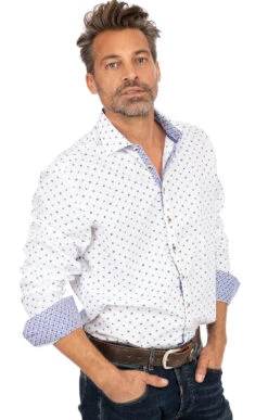 OS-Trachten Trachtenhemd SONNBLICK Weiss Blau (Slim Fit) 16 OS-Trachten Trachtenhemd SONNBLICK Weiss Blau (Slim Fit) -Modische Damenbekleidung Geschäft Trachtenhemd Langarm Orbis 42000 3456 48 weiss blau NEU C