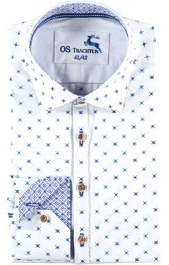 OS-Trachten Trachtenhemd SONNBLICK Weiss Blau (Slim Fit) 19 OS-Trachten Trachtenhemd SONNBLICK Weiss Blau (Slim Fit) -Modische Damenbekleidung Geschäft Trachtenhemd Langarm Orbis 42000 3456 48 weiss blau NEU H
