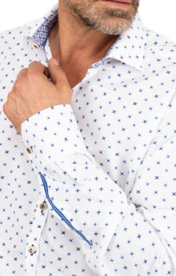 OS-Trachten Trachtenhemd SONNBLICK Weiss Blau (Slim Fit) 20 OS-Trachten Trachtenhemd SONNBLICK Weiss Blau (Slim Fit) -Modische Damenbekleidung Geschäft Trachtenhemd Langarm Orbis 42000 3456 48 weiss blau NEU K