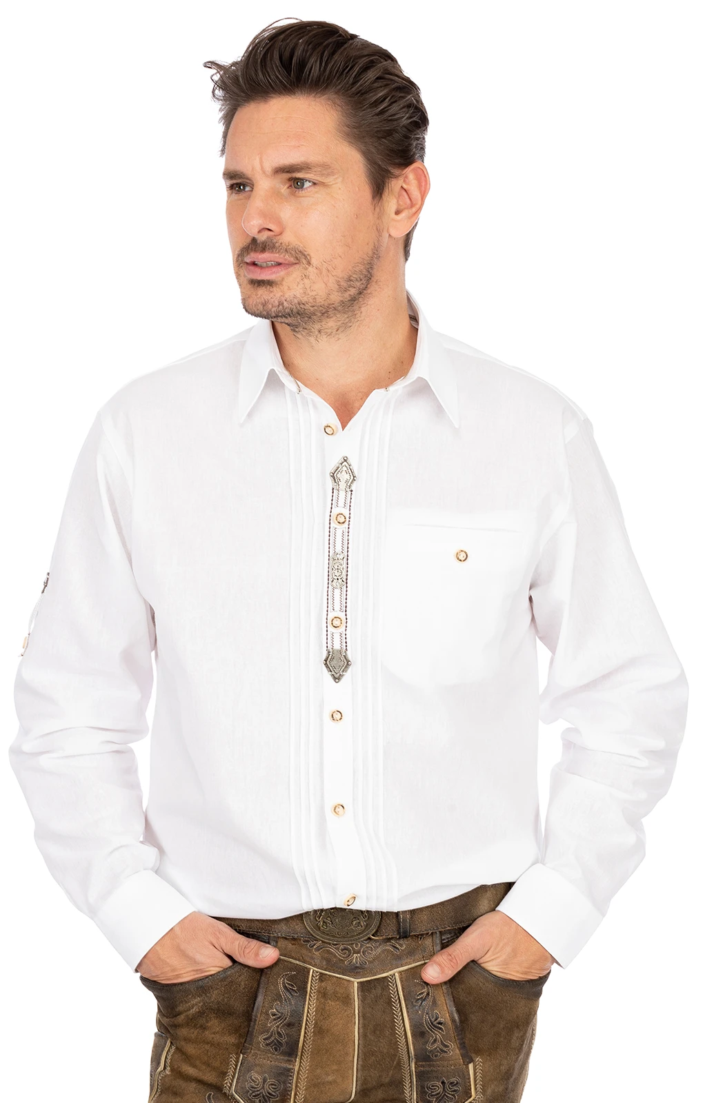 OS-Trachten Trachtenhemd Thomas Weiss (Regular Fit) 3 OS-Trachten Trachtenhemd Thomas Weiss (Regular Fit)