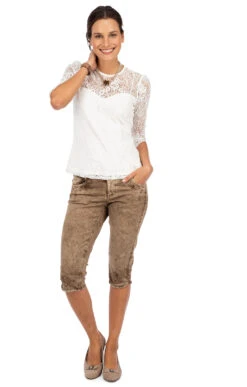 Hangowear Jeanshose HENDRINA Kniebund Schlamm 28 Hangowear Jeanshose HENDRINA Kniebund Schlamm -Modische Damenbekleidung Geschäft Trachtenhose Kniebund Hangowear Hendrina schlamm S