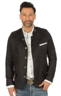 OS-Trachten Trachtenjacke HOCHKÖNIG Anthrazit