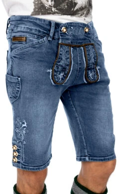 Marjo Trachtenjeans Jeans Short GUSTL Blau 18 Marjo Trachtenjeans Jeans Short GUSTL Blau -Modische Damenbekleidung Geschäft Trachtenjeans Bermuda Marjo M99 Gustl blau NEU C