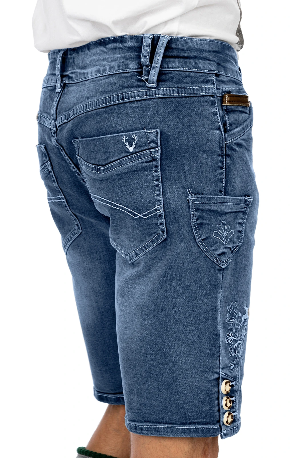 Marjo Trachtenjeans Jeans Short GUSTL Blau 6 Marjo Trachtenjeans Jeans Short GUSTL Blau – Bild 4