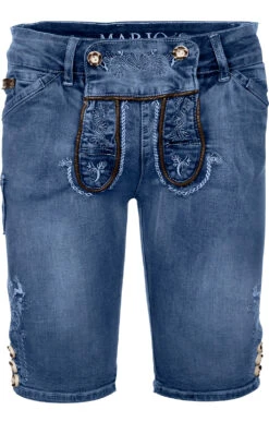 Marjo Trachtenjeans Jeans Short GUSTL Blau 21 Marjo Trachtenjeans Jeans Short GUSTL Blau -Modische Damenbekleidung Geschäft Trachtenjeans Bermuda Marjo M99 Gustl blau NEU H