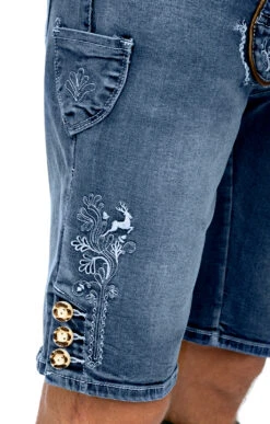 Marjo Trachtenjeans Jeans Short GUSTL Blau 23 Marjo Trachtenjeans Jeans Short GUSTL Blau -Modische Damenbekleidung Geschäft Trachtenjeans Bermuda Marjo M99 Gustl blau NEU L