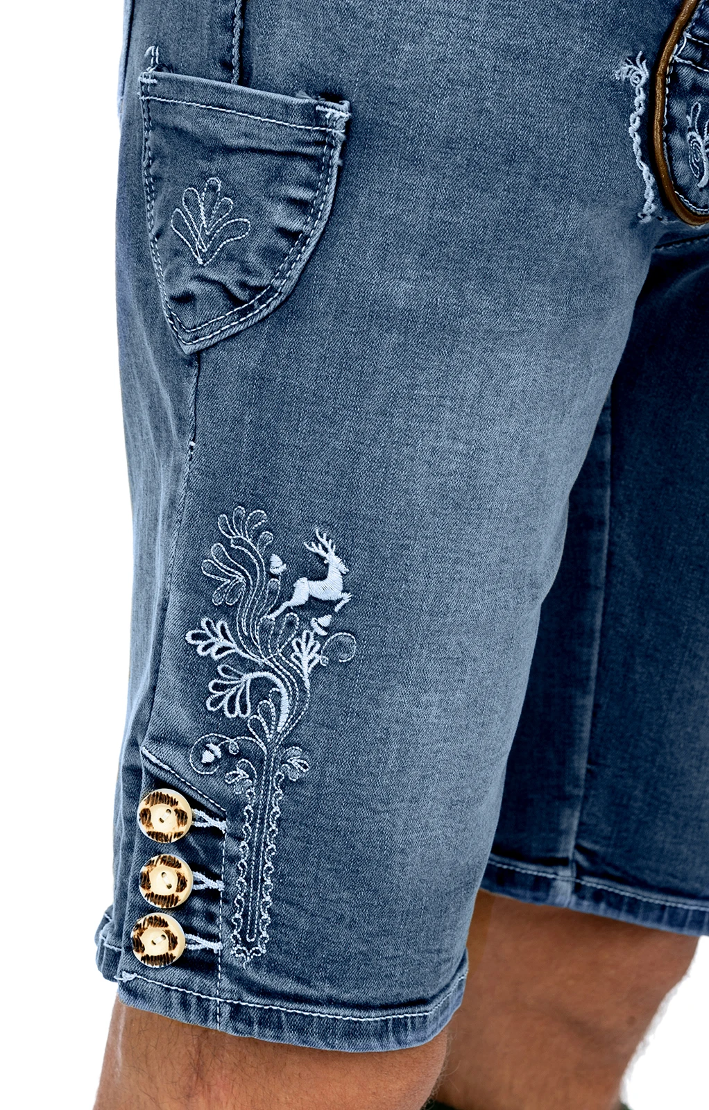 Marjo Trachtenjeans Jeans Short GUSTL Blau 10 Marjo Trachtenjeans Jeans Short GUSTL Blau – Bild 8