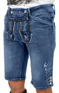 Marjo Trachtenjeans Jeans Short GUSTL Blau 24 Marjo Trachtenjeans Jeans Short GUSTL Blau -Modische Damenbekleidung Geschäft Trachtenjeans Bermuda Marjo M99 Gustl blau NEU M