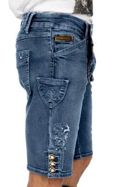 Marjo Trachtenjeans Jeans Short GUSTL Blau 28 Marjo Trachtenjeans Jeans Short GUSTL Blau -Modische Damenbekleidung Geschäft Trachtenjeans Bermuda Marjo M99 Gustl blau NEU Q