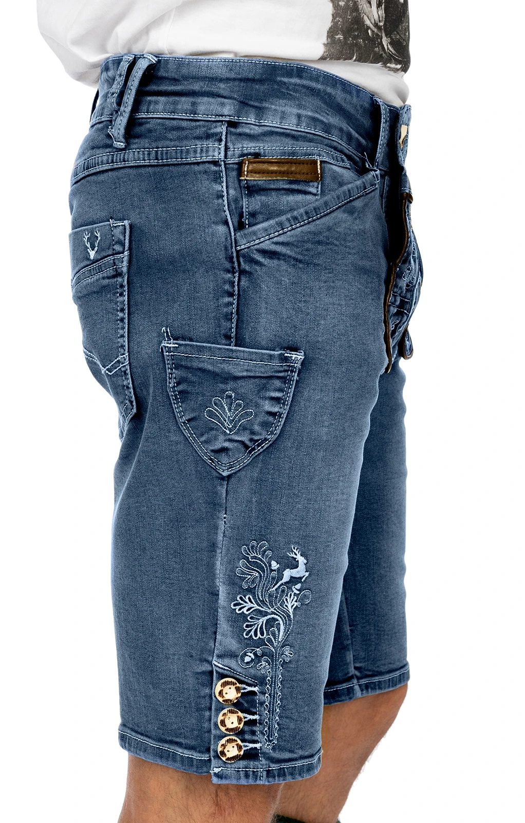 Marjo Trachtenjeans Jeans Short GUSTL Blau 15 Marjo Trachtenjeans Jeans Short GUSTL Blau – Bild 13