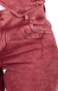 Hangowear Jeans Kniebund HENDRINA Bordeaux 28 Hangowear Jeans Kniebund HENDRINA Bordeaux -Modische Damenbekleidung Geschäft Trachtenjeans Hangowear Hendnna weinrot P