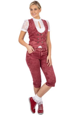 Hangowear Jeans Kniebund HENDRINA Bordeaux 30 Hangowear Jeans Kniebund HENDRINA Bordeaux -Modische Damenbekleidung Geschäft Trachtenjeans Hangowear Hendnna weinrot R