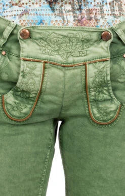 Hangowear Jeans Bermuda OVIDA Dunkelgrün 22 Hangowear Jeans Bermuda OVIDA Dunkelgrün -Modische Damenbekleidung Geschäft Trachtenjeans Hangowear Ovida Bermuda dunkelgruen K