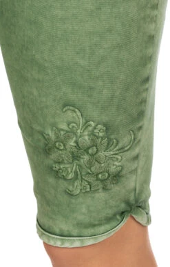 Hangowear Jeans Bermuda OVIDA Dunkelgrün 23 Hangowear Jeans Bermuda OVIDA Dunkelgrün -Modische Damenbekleidung Geschäft Trachtenjeans Hangowear Ovida Bermuda dunkelgruen L