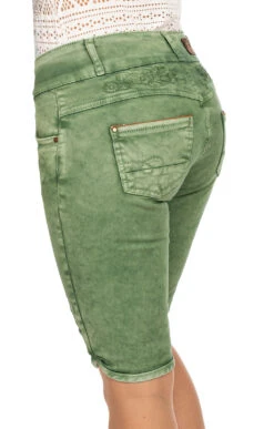 Hangowear Jeans Bermuda OVIDA Dunkelgrün 26 Hangowear Jeans Bermuda OVIDA Dunkelgrün -Modische Damenbekleidung Geschäft Trachtenjeans Hangowear Ovida Bermuda dunkelgruen O