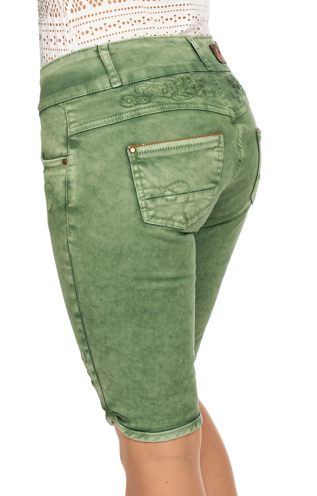 Hangowear Jeans Bermuda OVIDA Dunkelgrün 12 Hangowear Jeans Bermuda OVIDA Dunkelgrün – Bild 11