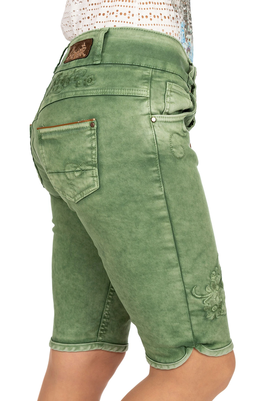 Hangowear Jeans Bermuda OVIDA Dunkelgrün 14 Hangowear Jeans Bermuda OVIDA Dunkelgrün – Bild 13