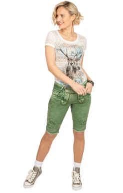 Hangowear Jeans Bermuda OVIDA Dunkelgrün 29 Hangowear Jeans Bermuda OVIDA Dunkelgrün -Modische Damenbekleidung Geschäft Trachtenjeans Hangowear Ovida Bermuda dunkelgruen R