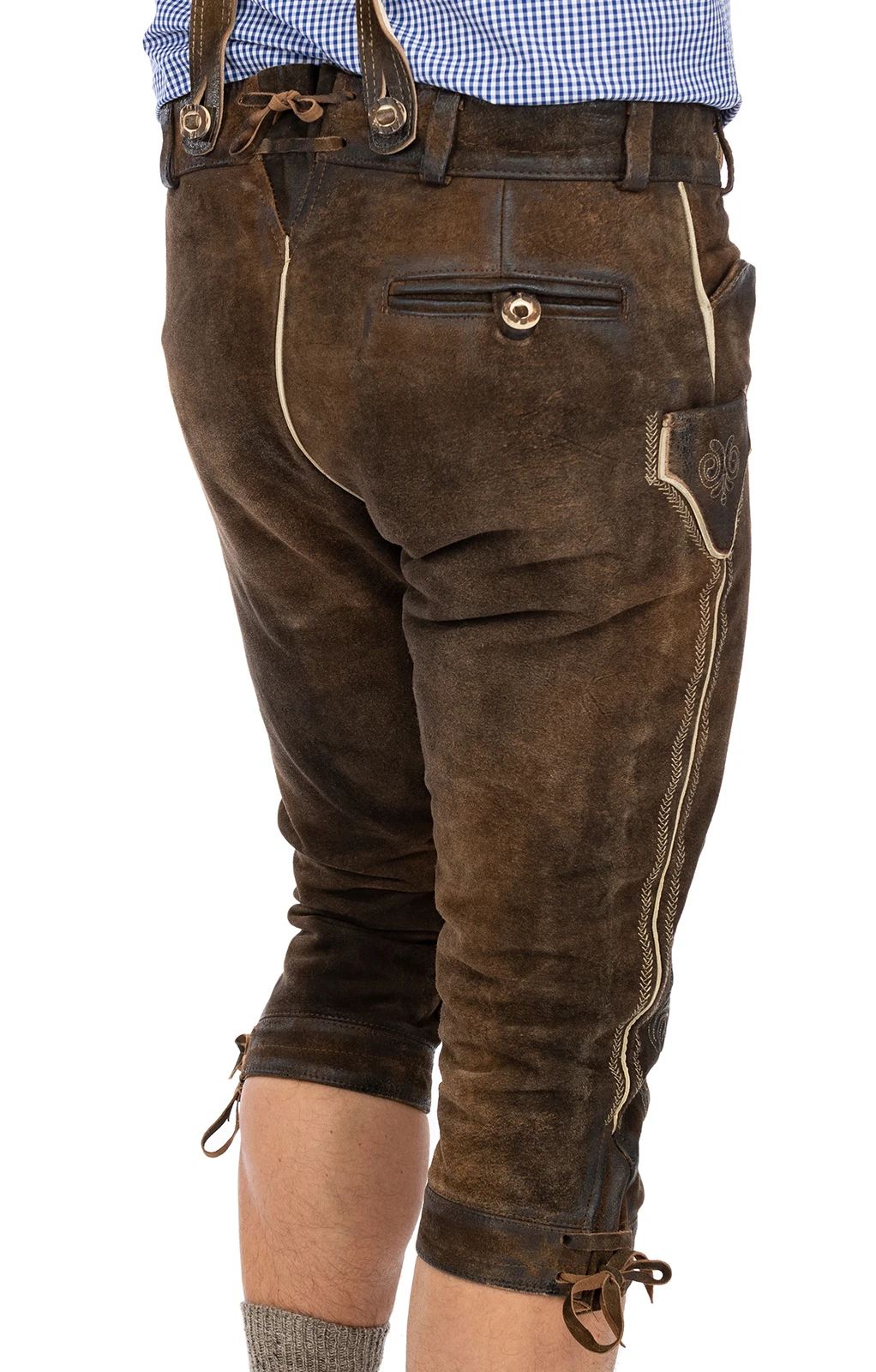 Maddox Lederhose Kniebund ROTWAND Antik Nuss 6 Maddox Lederhose Kniebund ROTWAND Antik Nuss – Bild 4