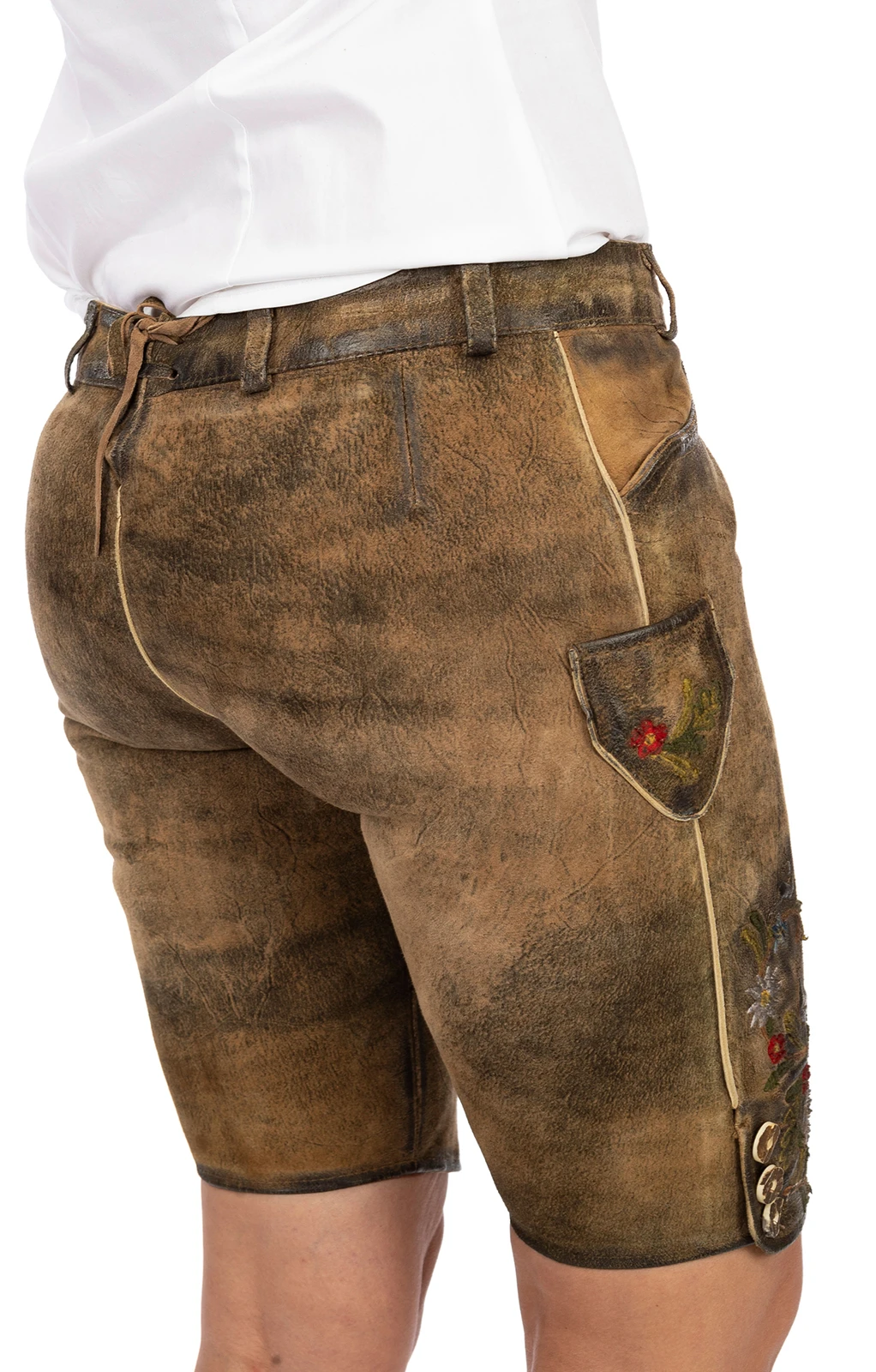 Maddox Lederhose Bermuda THERESIA Antik Stein 6 Maddox Lederhose Bermuda THERESIA Antik Stein – Bild 4