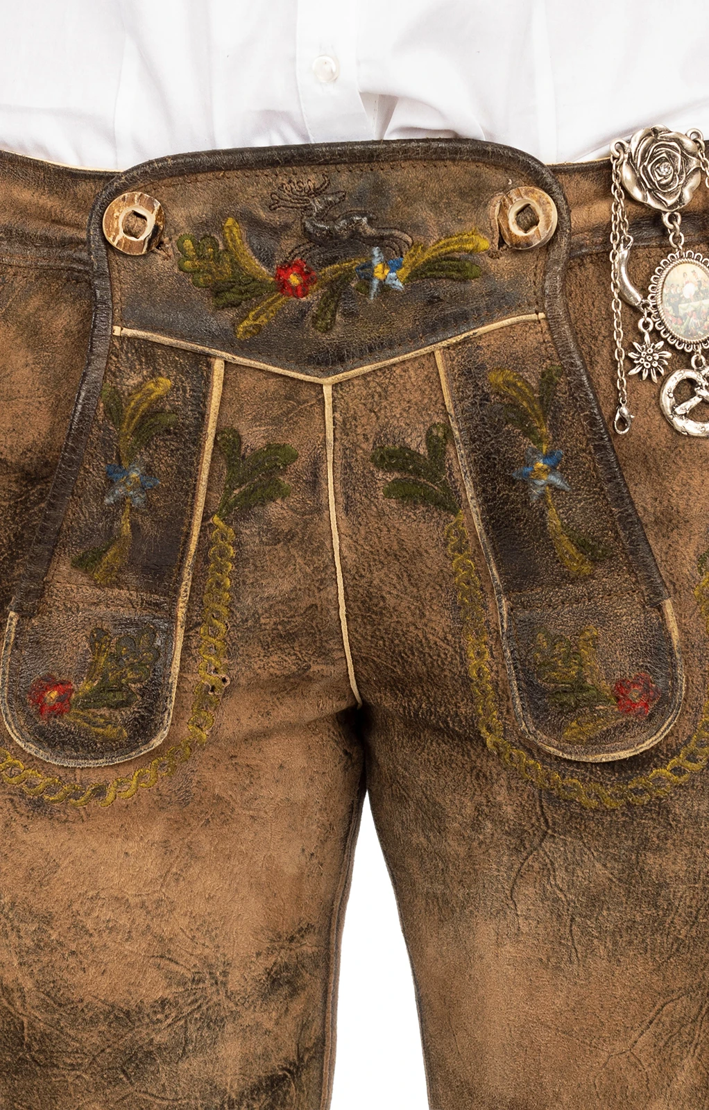 Maddox Lederhose Bermuda THERESIA Antik Stein 9 Maddox Lederhose Bermuda THERESIA Antik Stein – Bild 7