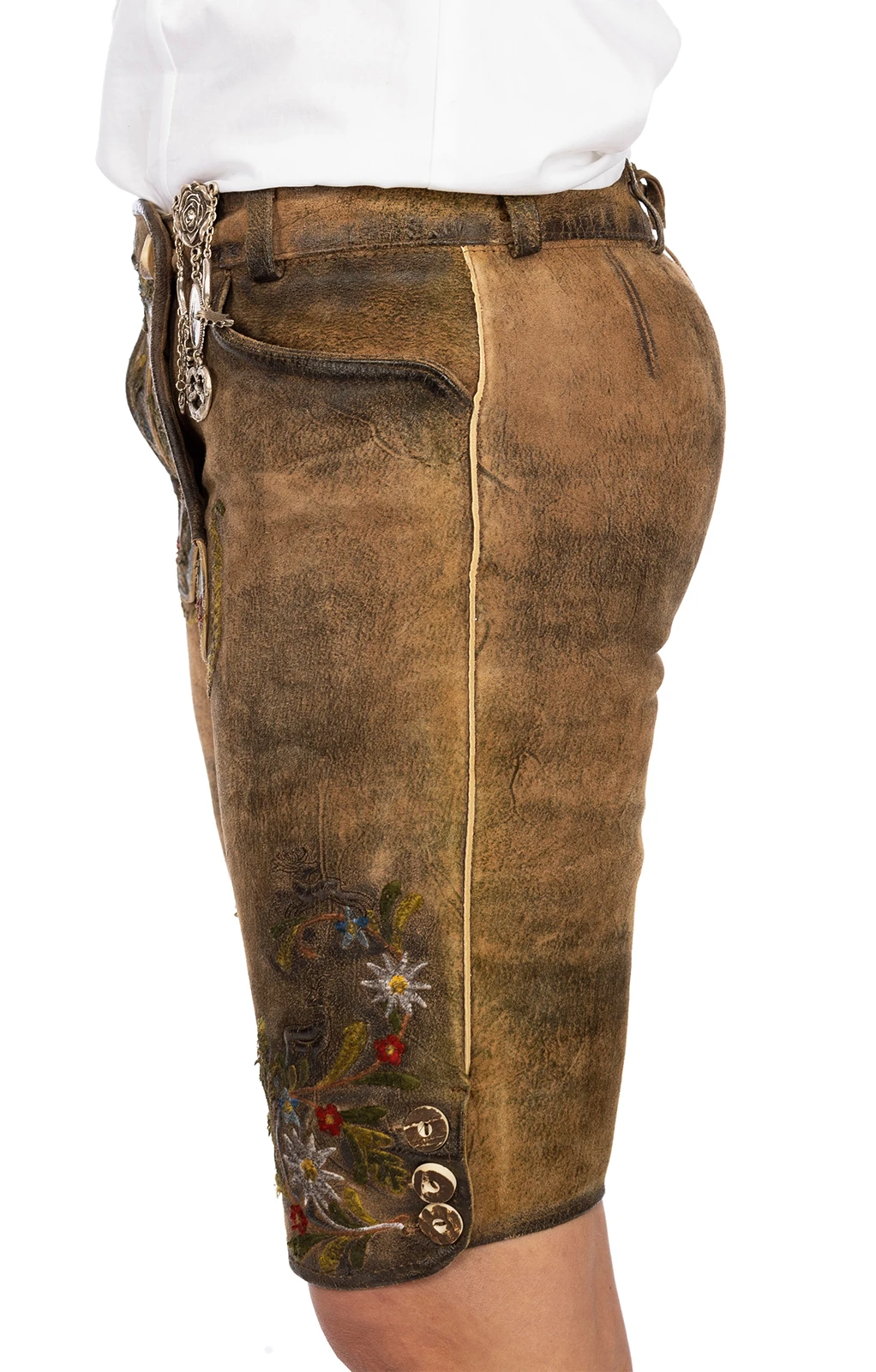 Maddox Lederhose Bermuda THERESIA Antik Stein 11 Maddox Lederhose Bermuda THERESIA Antik Stein – Bild 9