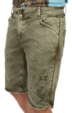 Hangowear Trachtenjeans HECTOR Short Army -Modische Damenbekleidung Geschäft Trachtenshort Hangowear Hector army gruen K