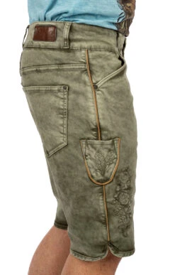 Hangowear Trachtenjeans HECTOR Short Army -Modische Damenbekleidung Geschäft Trachtenshort Hangowear Hector army gruen O