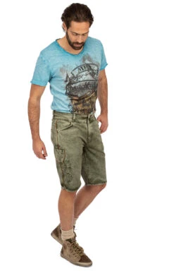 Hangowear Trachtenjeans HECTOR Short Army -Modische Damenbekleidung Geschäft Trachtenshort Hangowear Hector army gruen Q