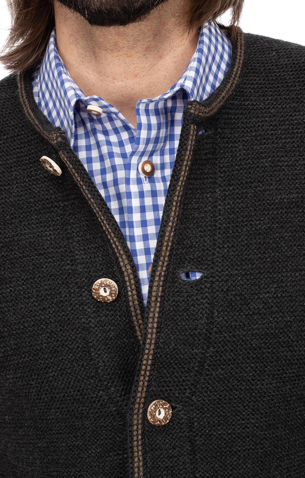 Maddox Strickjacke HAUSSTEIN Anthrazit 4 Maddox Strickjacke HAUSSTEIN Anthrazit – Bild 2