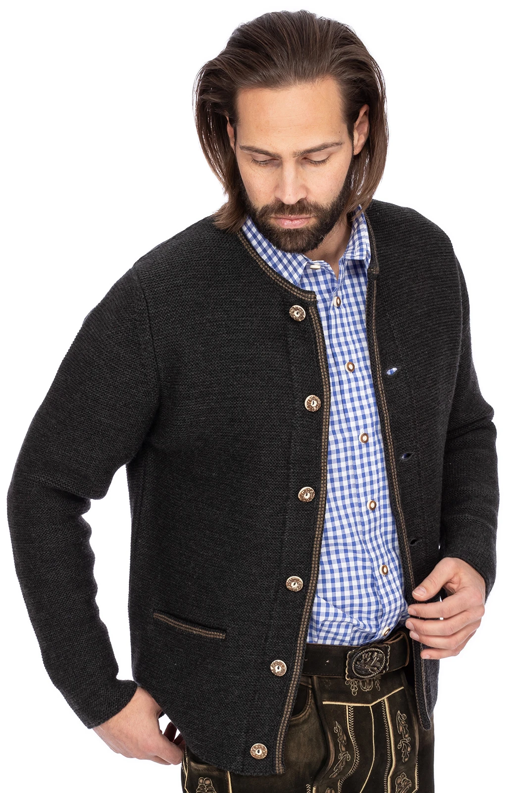 Maddox Strickjacke HAUSSTEIN Anthrazit 5 Maddox Strickjacke HAUSSTEIN Anthrazit – Bild 3