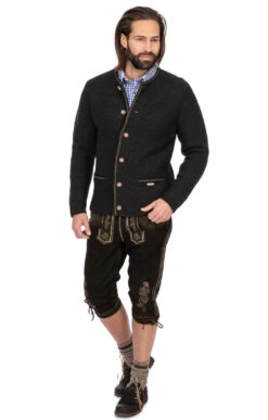 Maddox Strickjacke HAUSSTEIN Anthrazit 21 Maddox Strickjacke HAUSSTEIN Anthrazit -Modische Damenbekleidung Geschäft Trachtenstrickjacke Herren Maddox Hausstein anthrazit braun E